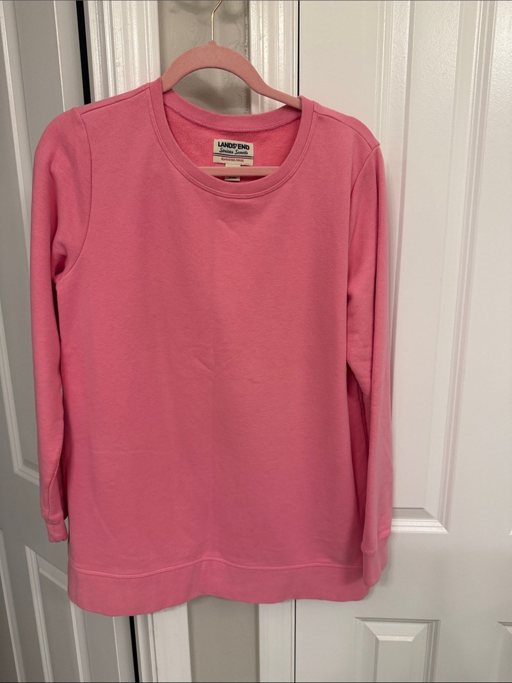 Lands' End Bubblegum Pink Crewneck Sweatshirt